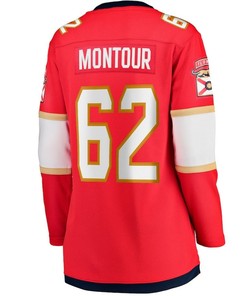 Brandon Montour 62 Florida Panthers Women's 2023 Stanley Cup Final Home Breakaway Player Jersey - Red - Robokeg