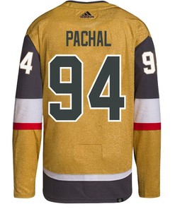Brayden Pachal 94 Vegas Golden Knights Stanley Cup 2023 Champions Patch Home Breakaway Men Jersey - Gold - Robokeg