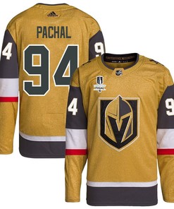 Brayden Pachal 94 Vegas Golden Knights Stanley Cup 2023 Final Patch Home Breakaway Men Jersey - Gold - Robokeg
