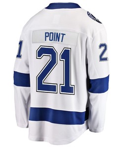 Brayden Point 21 Tampa Bay Lightning Stanley Cup 2023 Playoffs Patch Away Breakaway Men Jersey - White - Robokeg