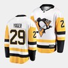 Brayden Yager #29 Pittsburgh Penguins 2023 NHL Draft Away Men Jersey - White/Yellow - Robokeg