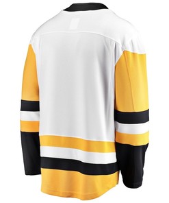 Brayden Yager #29 Pittsburgh Penguins 2023 NHL Draft Away Men Jersey - White/Yellow - Robokeg