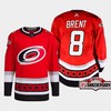 Brent Burns 8 Carolina Hurricanes Red Jersey 2022-23 Third 25th Anniversary - Robokeg