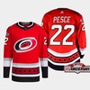 Brett Pesce 22 Carolina Hurricanes Red Jersey 2022-23 Third 25th Anniversary - Robokeg