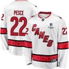 Brett Pesce 22 Carolina Hurricanes Stanley Cup 2023 Playoffs Patch Away Breakaway Men Jersey - White - Robokeg