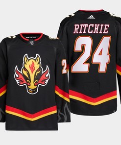 Brett Ritchie 24 Calgary Flames Black Jersey 2022-23 Blasty Alternate Primegreen - Robokeg