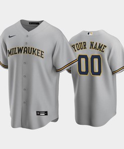 Brewers 00 Custom Road Gray Jersey - Robokeg