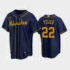 Brewers 22 Christian Yelich Alternate Navy Jersey - Robokeg