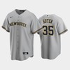 Brewers 35 Brent Suter Road Gray Jersey - Robokeg