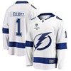 Brian Elliott 1 Tampa Bay Lightning Stanley Cup 2023 Playoffs Patch Away Breakaway Men Jersey - White - Robokeg