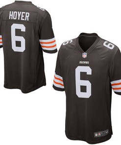 Brian Hoyer Cleveland Browns Historic Logo Nike Game Football Jersey - Brown - Robokeg