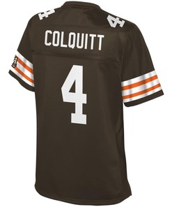 Britton Colquitt Cleveland Browns Nfl Pro Line Womens Historic Logo Player Jersey - Brown - Robokeg