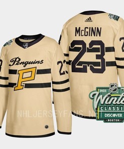 Brock McGinn 23 Pittsburgh Penguins 2023 Winter Classic Cream Jersey - Robokeg