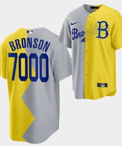 Brooklyn Dodgers Action Bronson 2022-23 All-Star Celebrity Softball Game 7000 Gray Yellow Baklava Jersey - Robokeg