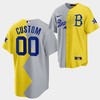 Brooklyn Dodgers Custom 2022-23 All-Star Celebrity Softball Game 00 Gray Yellow Jersey - Robokeg