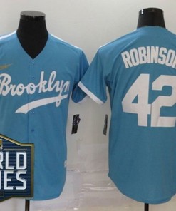 Brooklyn Dodgers Jackie Robinson #42 2020 Mlb Blue Jersey - Robokeg