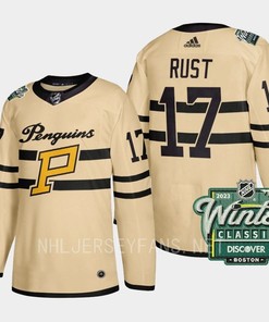 Bryan Rust 17 Pittsburgh Penguins 2023 Winter Classic Cream Jersey - Robokeg