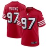 Bryant Young San Francisco 49ers Retired Alternate Game Jersey Scarlet Nfl - Robokeg