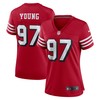 Bryant Young San Francisco 49ers Womens Alternate Game Jersey - Scarlet Nfl - Robokeg