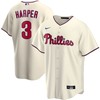 Bryce Harper 3 Philadelphia Phillies Alternate Player Name Jersey - Cream Jersey - Robokeg