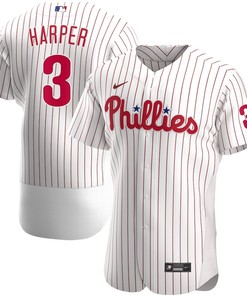 Bryce Harper 3 Philadelphia Phillies Home Player Elite Jersey - White - Robokeg