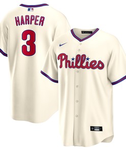 Bryce Harper Philadelphia Phillies Alternate Replica Player Name Jersey - Cream Mlb - Robokeg