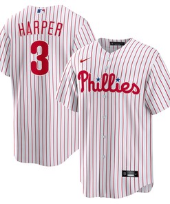 Bryce Harper Philadelphia Phillies Home Replica Player Name Jersey White Mlb - Robokeg