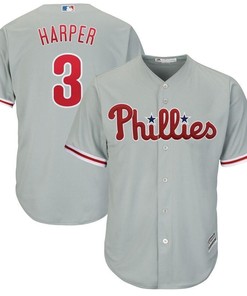 Bryce Harper Philadelphia Phillies Official Cool Base Player Jersey - Gray - Robokeg