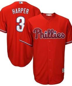 Bryce Harper Philadelphia Phillies Official Cool Base Player Jersey - Scarlet - Robokeg