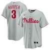 Bryce Harper Philadelphia Phillies Road Replica Player Name Jersey Gray Mlb - Robokeg