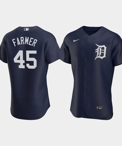 Buck Farmer 45 Detroit Tigers Team Logo Navy Alternate Jersey - Robokeg