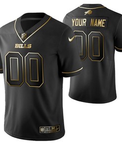 Buffalo Bills 2021 Nfl Golden Brandedition Black Jersey Gift With Custom Name Number For Bills Fans - Robokeg