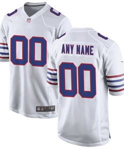 Buffalo Bills Alternate Custom Game Jersey - White Custom Jerseys Nfl - Robokeg