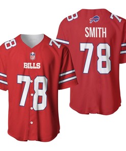 Buffalo Bills Bruce Smith #78 Great Player Nfl American Football Red Color Rush Jersey Style Gift For Bills Fans Baseball Jersey - Robokeg