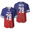 Buffalo Bills Bruce Smith #78 Great Player Nfl American Football Team Royal Color Crash 3d Designed Allover Gift For Bills Fans Baseball Jersey - Robokeg