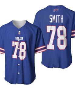 Buffalo Bills Bruce Smith #78 Nfl Legend Player American Football Game Royal 3d Designed Allover Gift For Bills Fans Baseball Jersey - Robokeg