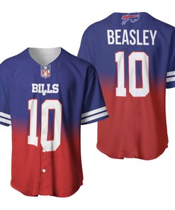 Buffalo Bills Cole Beasley #10 Great Player Nfl American Football Team Royal Color Crash 3d Designed Allover Gift For Bills Fans Baseball Jersey - Robokeg
