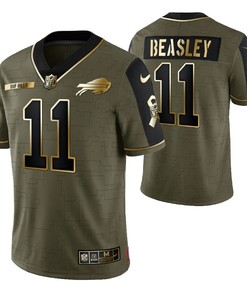 Buffalo Bills Cole Beasley 11 2021 Nfl Golden Brandedition Olive Jersey Gift For Bills Fans - Robokeg