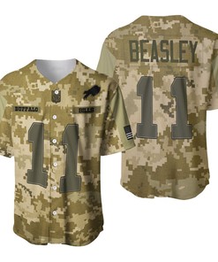Buffalo Bills Cole Beasley #11 Great Player Nfl American Football Team Logo Camouflage 3d Designed Allover Gift For Bills Fans Baseball Jersey - Robokeg