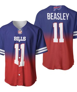 Buffalo Bills Cole Beasley #11 Great Player Nfl American Football Team Royal Color Crash 3d Designed Allover Gift For Bills Fans Baseball Jersey - Robokeg