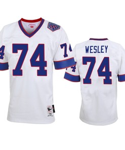 Buffalo Bills Deondre Wesley White Vintage Replica Jersey - Men - Robokeg