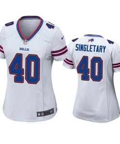 Buffalo Bills Devin Singletary 2019 Nfl Draft White Game Jersey - Robokeg