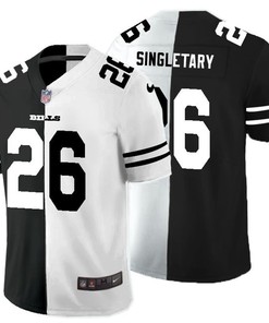 Buffalo Bills Devin Singletary #26 Nfl 2020 Black And White Jersey - Robokeg