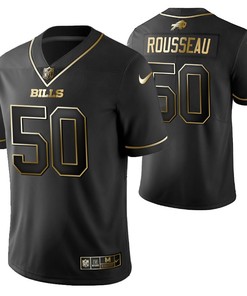 Buffalo Bills Gregory Rousseau 50 2021 Nfl Golden Brandedition Black Jersey Gift For Bills Fans - Robokeg