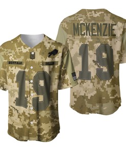 Buffalo Bills Isaiah Mckenzie #19 Great Player Nfl American Football Team Logo Camouflage 3d Designed Allover Gift For Bills Fans Baseball Jersey - Robokeg