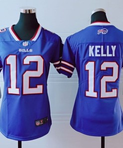 Buffalo Bills Jim Kelly #12 Nfl 2020 Indigo Womens Jersey - Robokeg