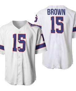 Buffalo Bills John Brown #15 Great Player Nfl American Football Team White Vintage 3d Designed Allover Gift For Bills Fans Baseball Jersey - Robokeg