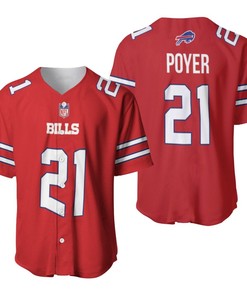 Buffalo Bills Jordan Poyer #21 Great Player Nfl American Football Red Color Rush Jersey Style Gift For Bills Fans Baseball Jersey - Robokeg