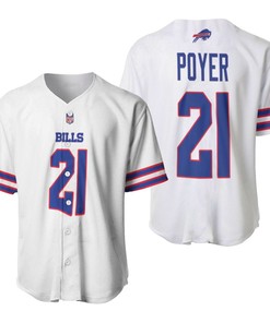 Buffalo Bills Jordan Poyer #21 Nfl Great Player American Football Team Game White 3d Designed Allover Gift For Bills Fans Baseball Jersey - Robokeg