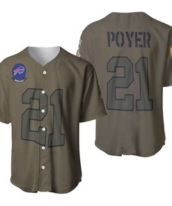 Buffalo Bills Jordan Poyer #21 Nfl Great Player Camo 2019 Salute To Service Custom 3d Designed Allover Custom Gift For Bills Fans Baseball Jersey - Robokeg
